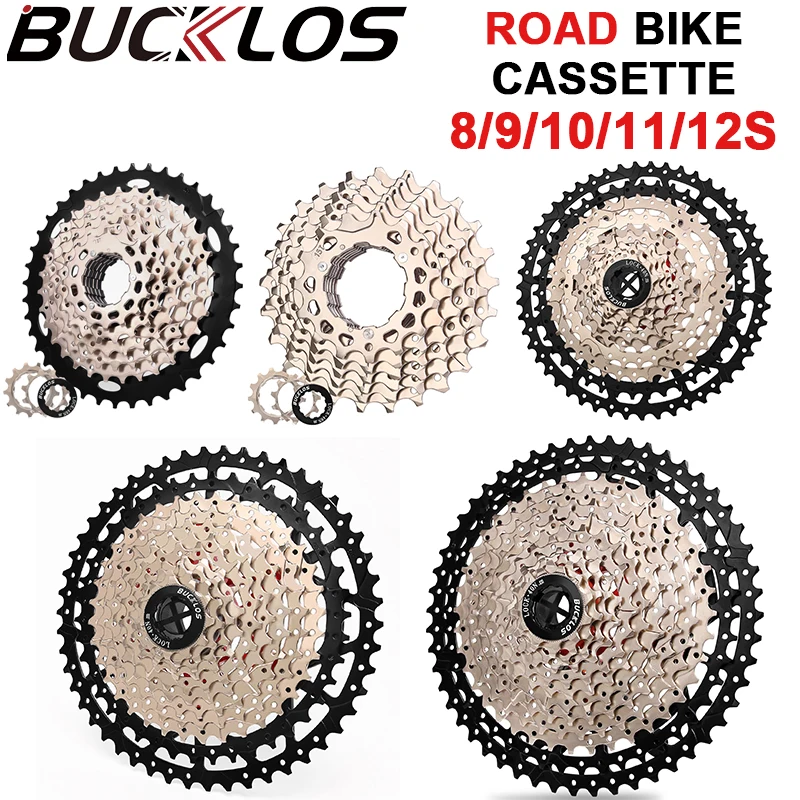 Bucklos Bike Cassette 8/9/10/11/12 Speed ​​MTB Freewheel Trvanáce cestná bicykla Cassette 11-25/28/34/36/40/46/50T pre Shimano HG