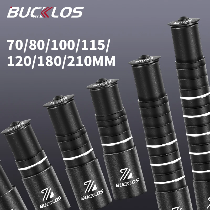 Bucklos Bike Vidlich Smel Extension 70-210 mm bicykelový vidličkový stonka Zvýšenie hliníkovej zliatiny Road MTB STEM STEMPLETOVANÉ CYKLING Príslušenstvo