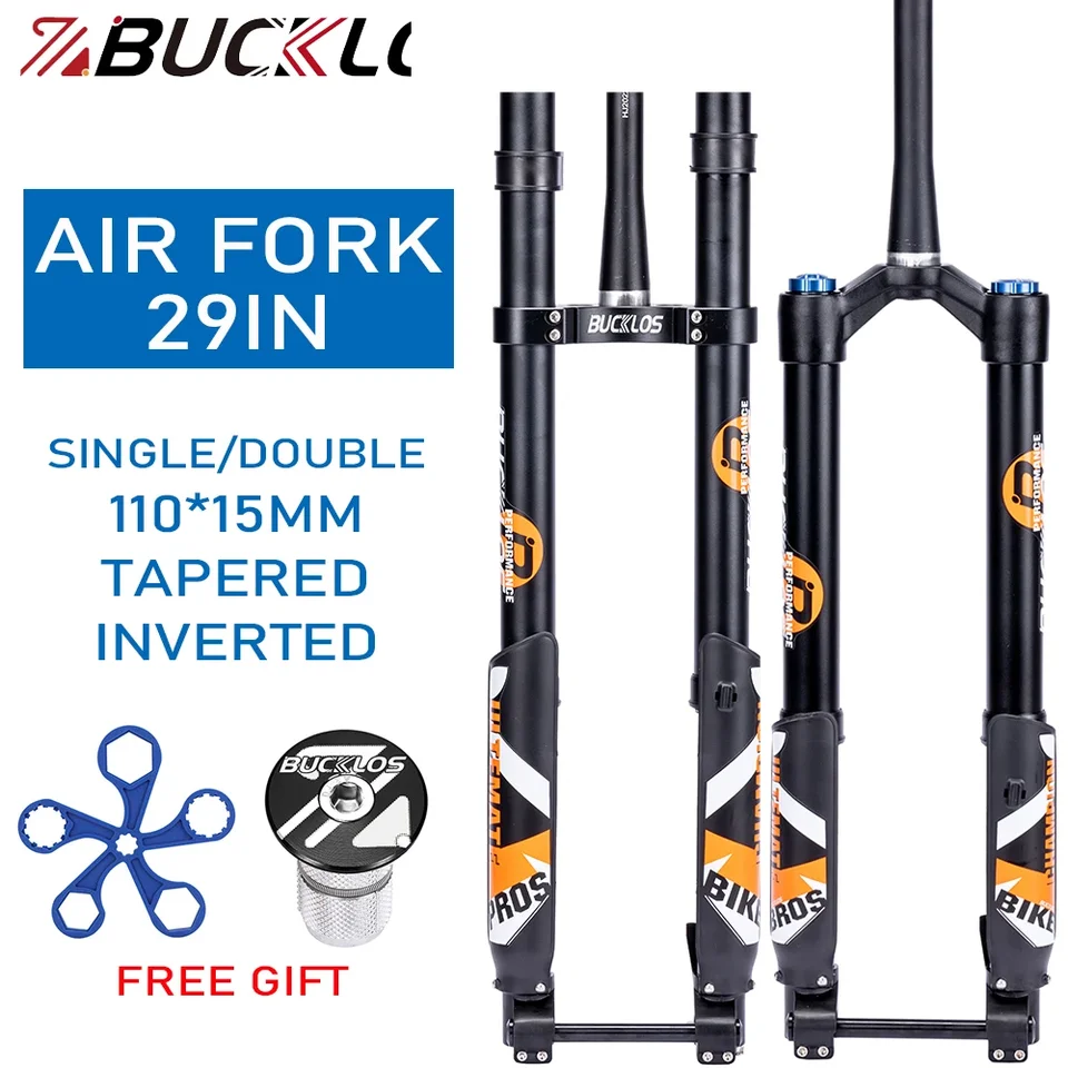 Bucklos Downhill Bike Fork 15*110 mm horské bicykle Vzduch vzduchových bicyklov Inverted Forks cez nápravu AM DH Forks