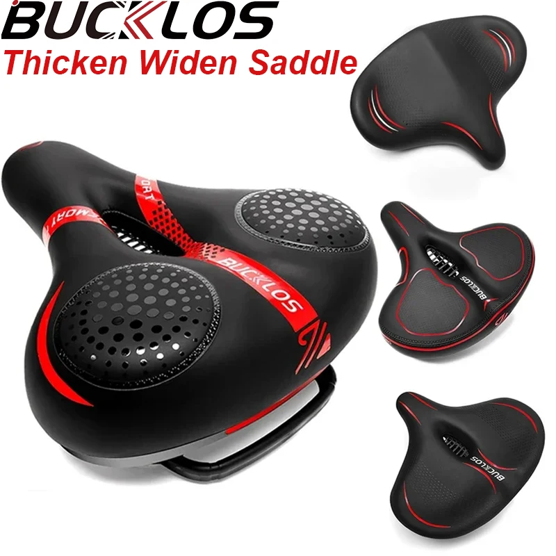 Bucklos ergonomické sedlo bicyklov MTB Touring Bike Saddle Saddle na dlhé vzdialenosti Cyklovanie rozširuje zahusťované vankúše Pohodlné e-bicykle