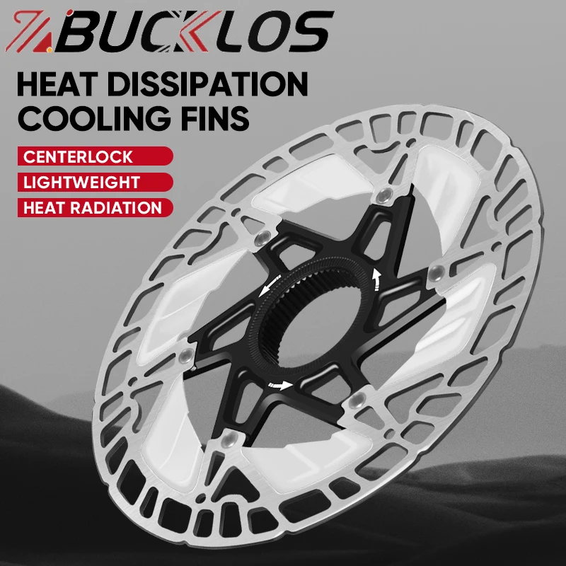 Bucklos RT-MT860 BRZDEL BRZDE 160 mm stredový bicykelový kotúčový brzdový rotor odolný opotrebovaný odľahlý vodítok MTB Hydraulický brzdový disk bicykel bicyklov