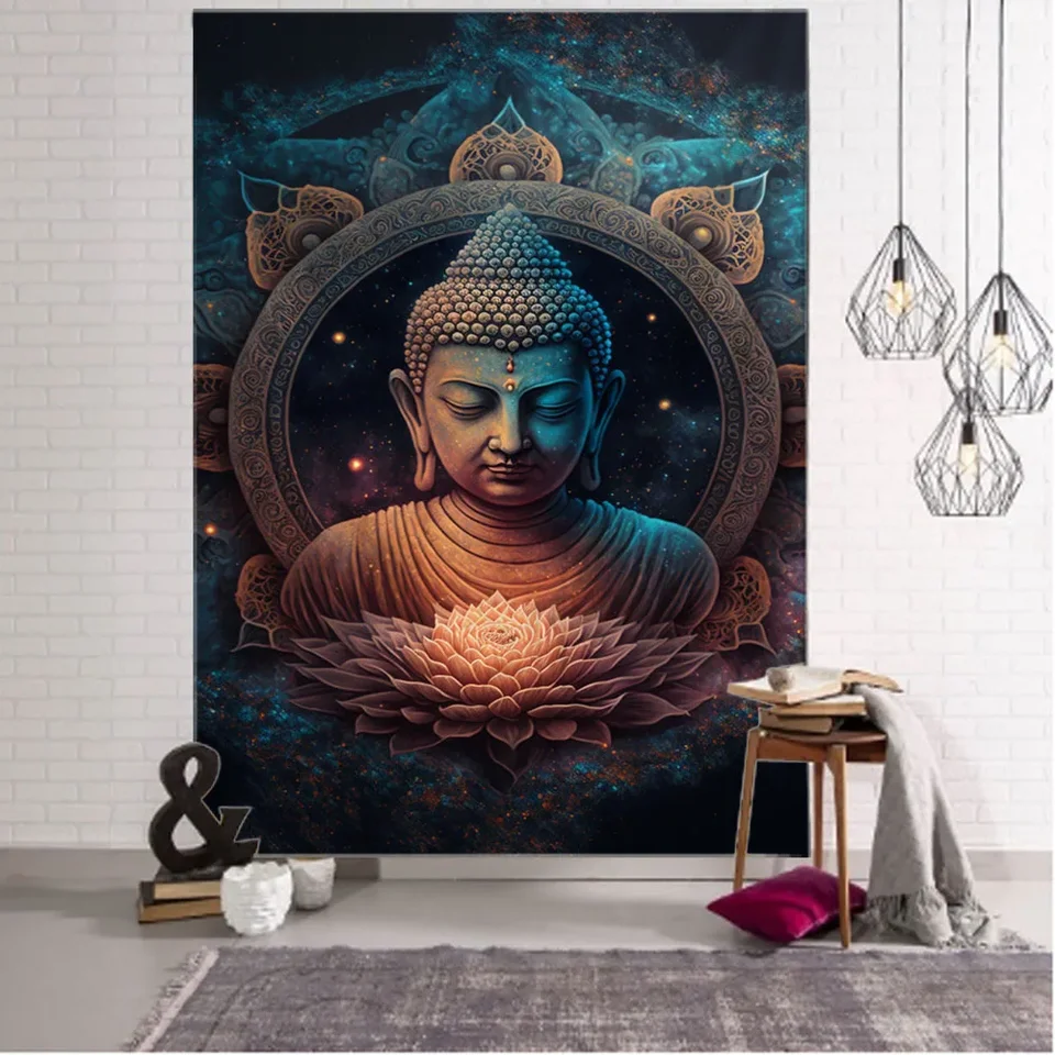 Buddha Art Tapestry Bohemian mandala domov dekorácie stena zavesenie handrika vonku spiace prikrývky postele lôžko izba stena dekorácia