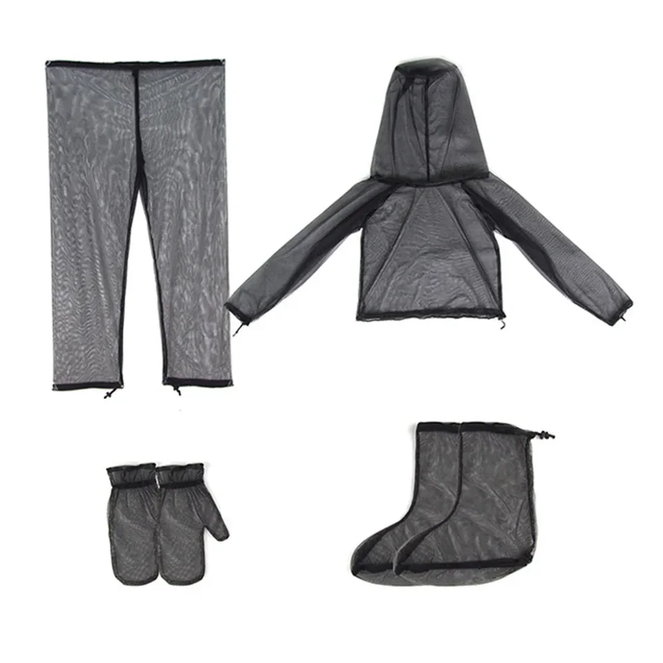 Bug bunda sieťový oblek proti komárom prenosný polyester prenosný pre rybárske turistické sieťové obleky Ponožky ponožky Storage Sack Shock