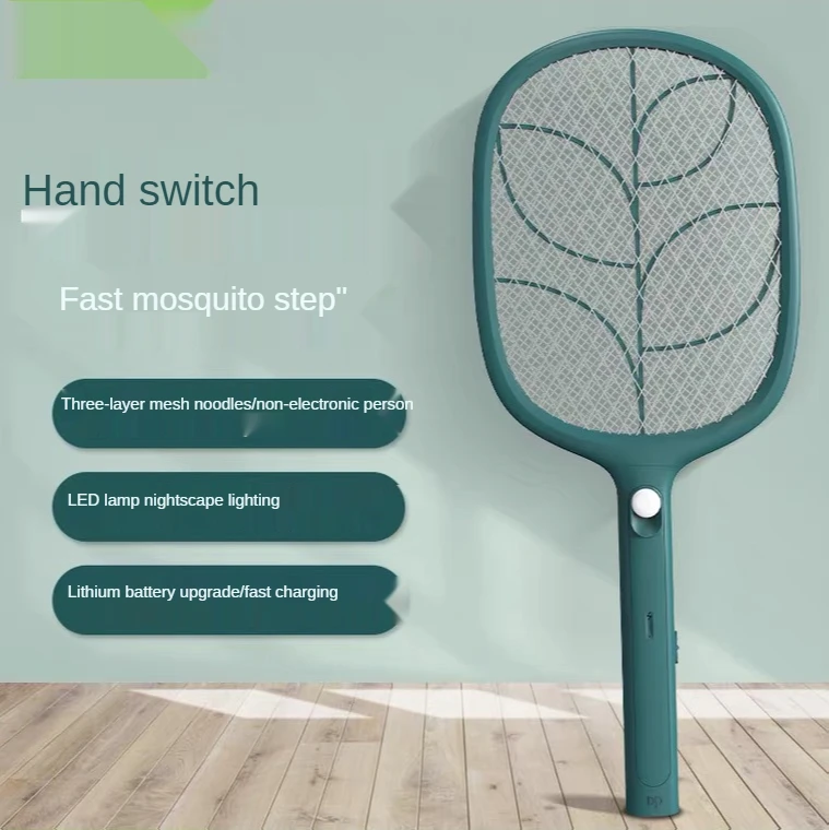 Bug Zapper, 3000 Volt Indoor and Outdoor Electric Fly Swatter, USB nabíjateľná raketa vraha komárov pre domácu spálňu, kuchyňa