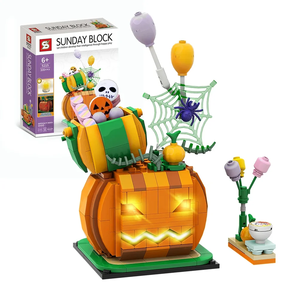 Buildmoc Halloween Pumpkin Cabin Building Bloft