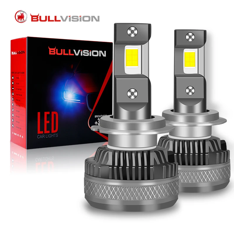 Bullvision 50000LM H7 H11 LED LED CANBUS CANBUS Svetlomety žiaroviek H4 H1 HB3 9005 HB4 9006 9012 LED 200W Auto lampa 6000K White Auto svetlo