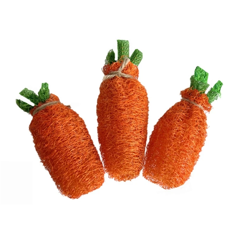 Bunny Chew Hray na čistenie zubov prírodná hračka s mrkvou pre králičie kocky škrečkov