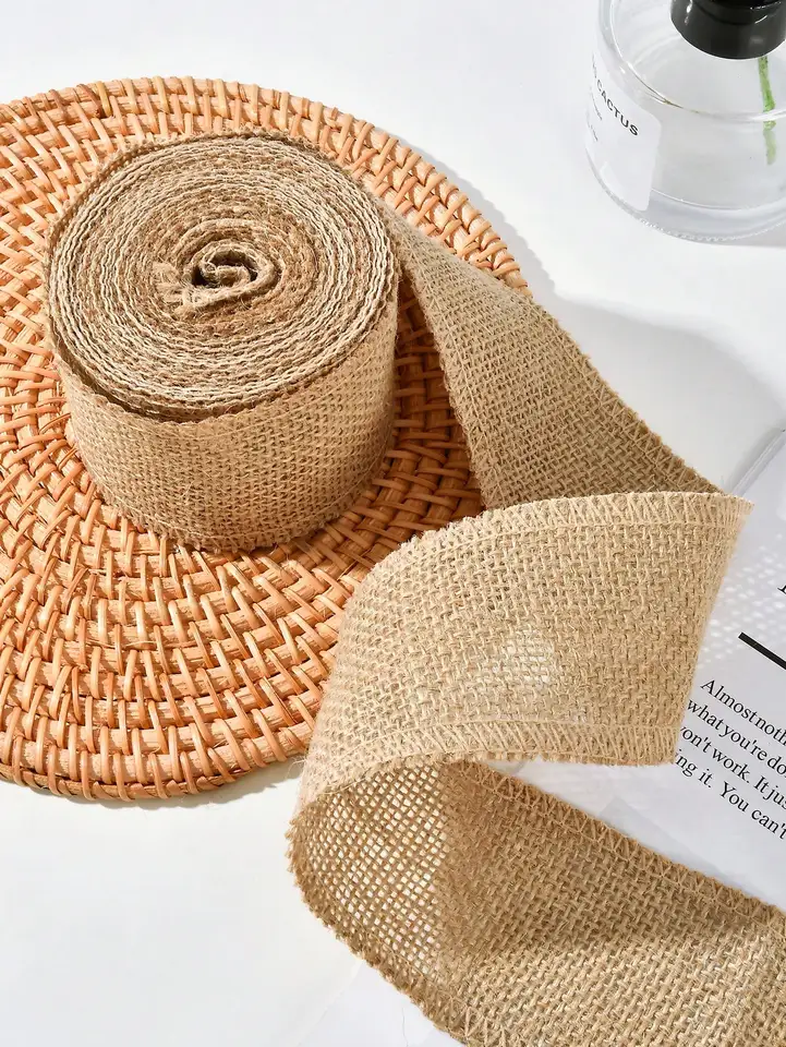 Burlap Roll Tabbon Resk, stuha v pytle pre remeslá, kvetinový zábal, rustikálna stuha pre darčeky, sviatky a dekorácie