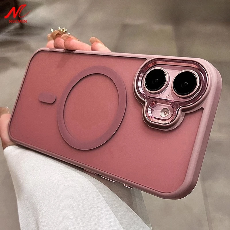 Business Slim Matte Magsafe puzdro pre iPhone 16 Pro Max 16 Plus kovový kryt na ochranu kovových fotoaparátov pre iPhone 13 14 15 Pro Max