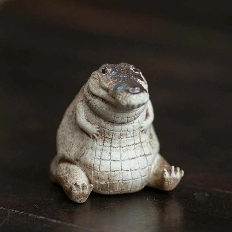 Butique Purple Sand Tea Petting Little Crocodil Tea Pet Ozdoby, ručne vyrábaný čajový obrad