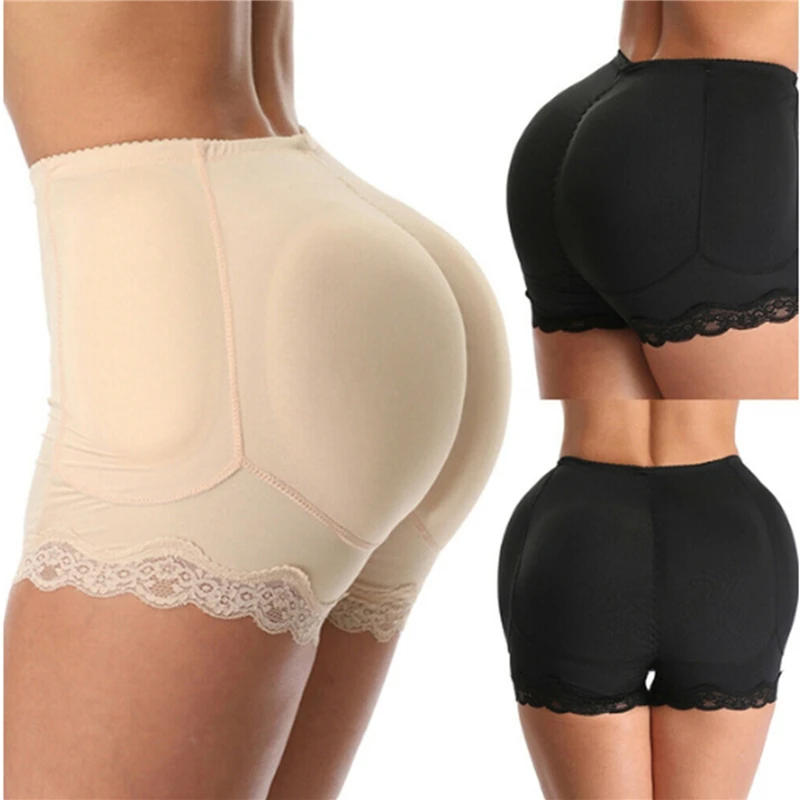 Butt zdvíhacie nohavice Ženy falošné zadok bacuľaté boky veľkú veľkosť tela tvarovanie nohavičiek Falošný zadok s podložkou boxer shapewear šortky