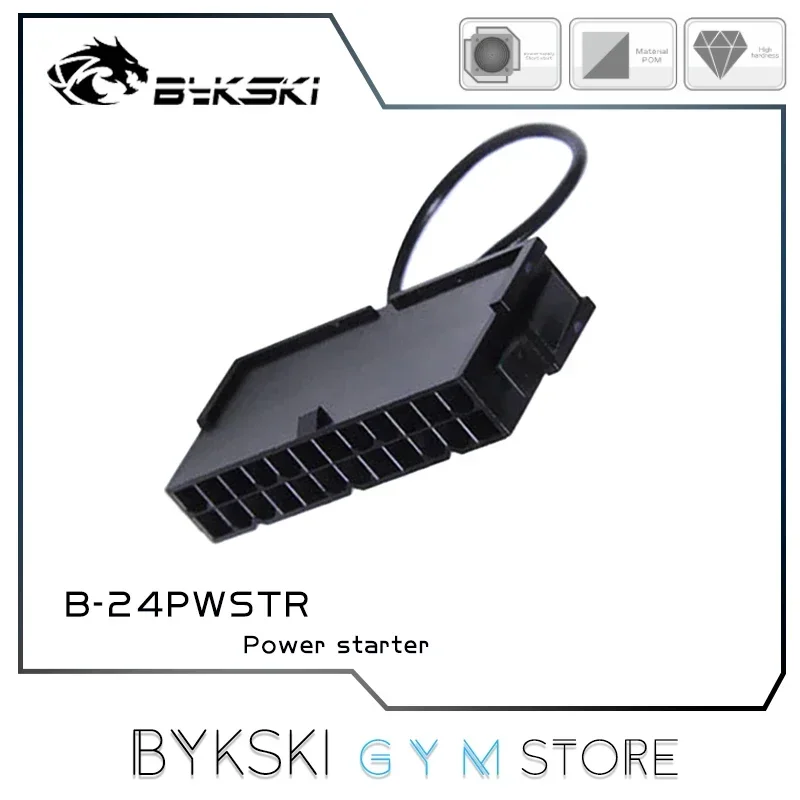 BYKSKI 24 PIN PSU ŠTART, zapnutie bez pripojenia základnej dosky, zásuvky na napájanie hostiteľa, diely na chladenie vodou PC, B-24PWSTR