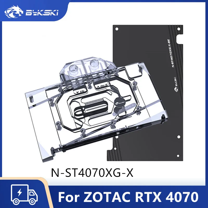 BYKSKI 4070 GPU Waterblock pre Zotac GeForce RTX 4070 12 GB X Herná grafická karta Voda Cool Cool, počítač GPU Cooling diel