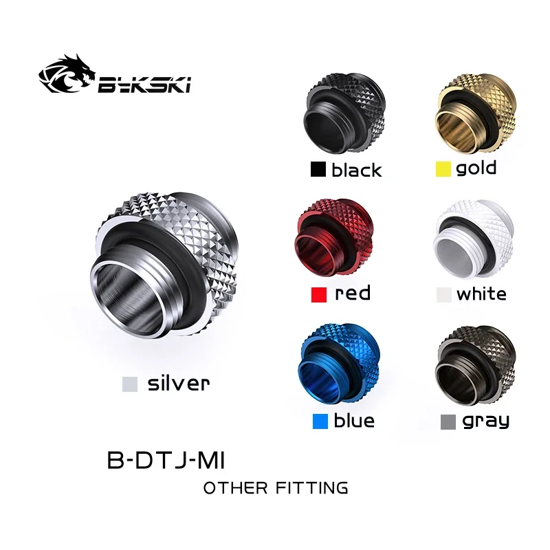 BYKSKI MINI Dvojitý samec G1/4 Nedolové montáž Dual Mužský externý konektor Funting 4,5 mm modu vodné chladiči príslušenstvo B-DTJ-MI