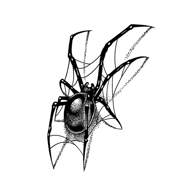 Bylinné tetovanie nálepky Spider Web Dočasné tetovanie trvalý punk punkweb