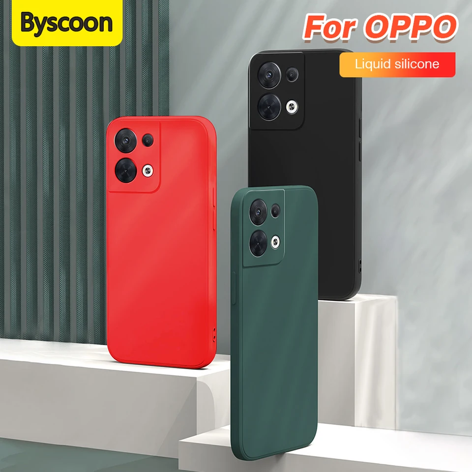 Byscoon puzdro pre Oppo Reno 8 5G Cover módne candy candy farebný matný mäkký silikónový telefón pre prípady Oppo Reno 8 5G Case Funda