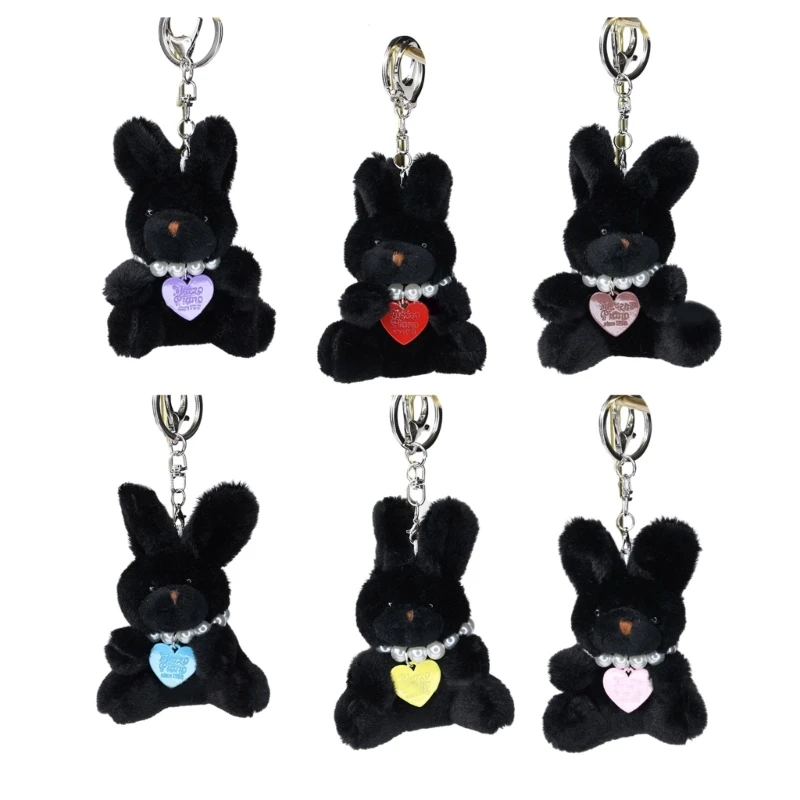 Bábiky prívesok Keychain Farebné hračky Kľúčové dekorácie Little Rabbit prívesok kľúča reťazové reťazové reťazové príslušenstvo Kúzlo