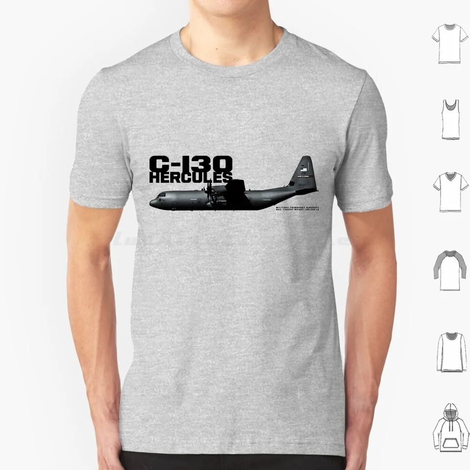 C-130 Hercules T košeľa bavlnená muži ženy DIY Tlač taktickej leteckej dopravy Vojenská doprava C 130 Hercules American L 100 C 130J