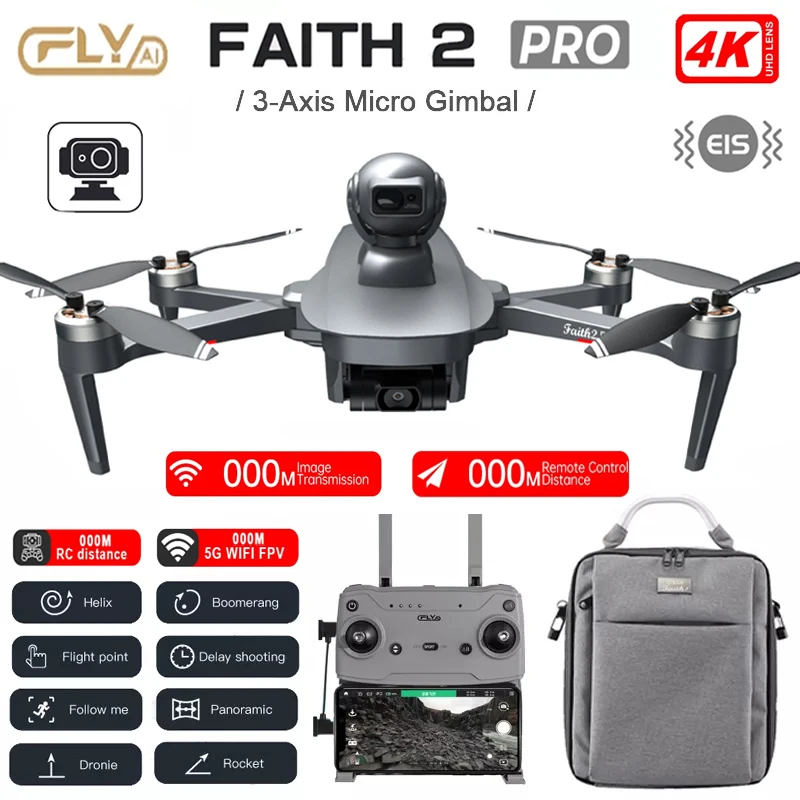 C-Fly Faith2 Pro Dron 4K Profesionálny 3-osový mikro-gimbal 5G WiFi GPS Dron s HD Camera FPV bez kefiek RC Quadcopter RC Quadcopter