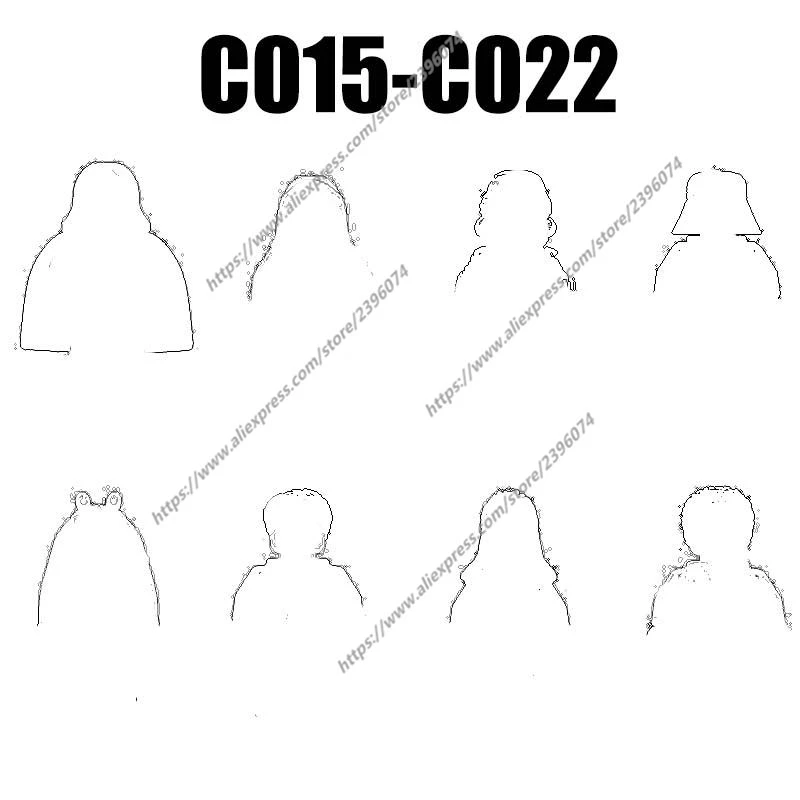 C015-C022 Akčné figúrky Filmové doplnky stavebné bloky tehly hračky C015 C016 C017 C018 C019 C020 C021 C022