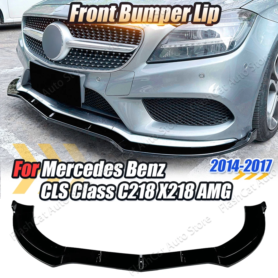 C218 Automobilový predný nárazník Splitter Lip Difuser Difuser Canard Sit pre Mercedes-Benz CLS trieda X218 CLS260 CLS300 2014-2017