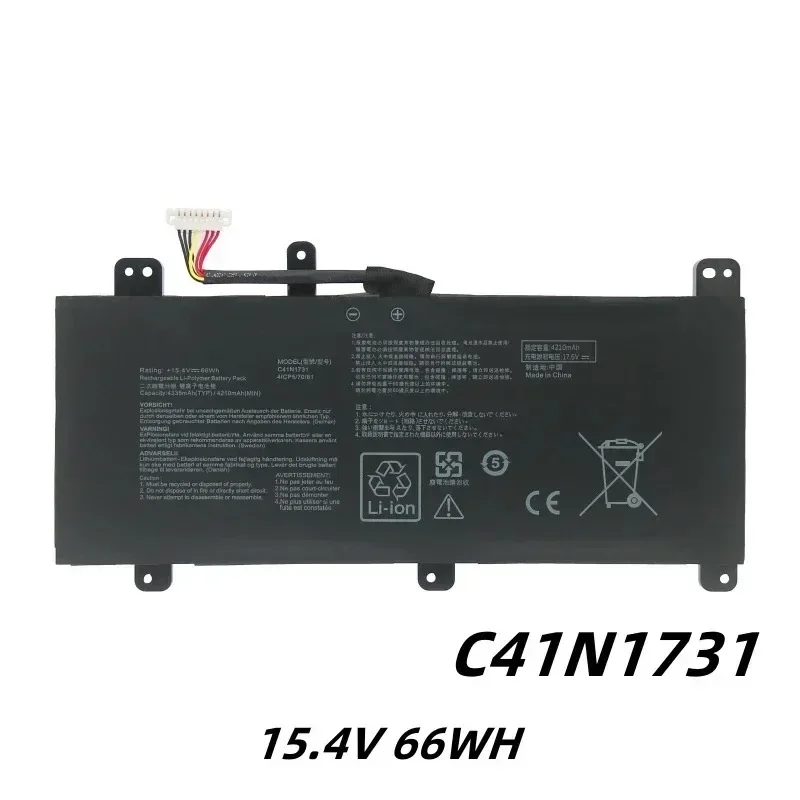 C41N1731 15,4V 66WH batéria pre laptop pre ASUS ROG STRIX G17 G712 G731 SCAR 17 G732 GL704 GL504GM GL504GW GL504GS G515GW G515GV
