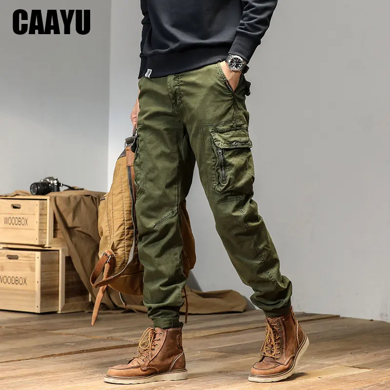 CAAYU JOGGERS Nákladné nohavice pánske ležérne mužské nohavice s viac vreckom Japonsko Japan módne tepláky Streetwear Techwear Techwear Pants Men