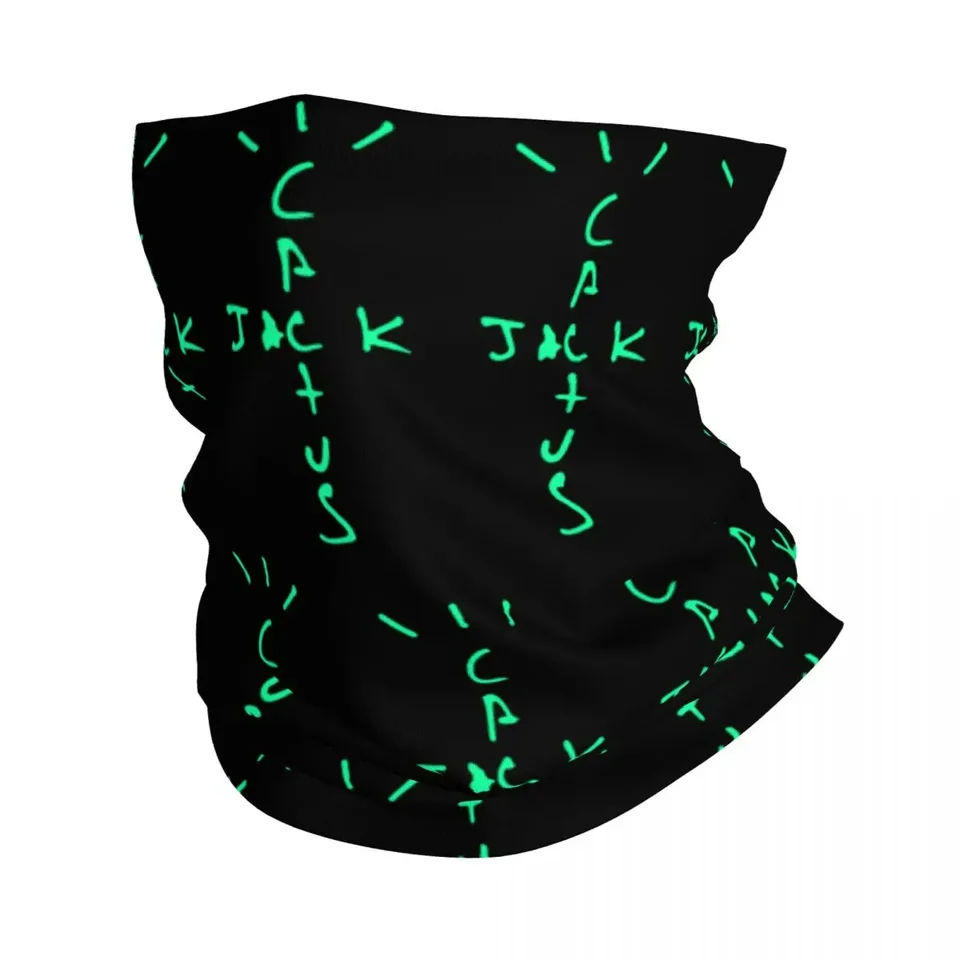 Cactus Jack Travis Bandana Neck Gaiter Tlačte Balaclavas Wrap Scarf Multifunkčný pokles hlavy na turistiku Dospelý veterný odolný vetru