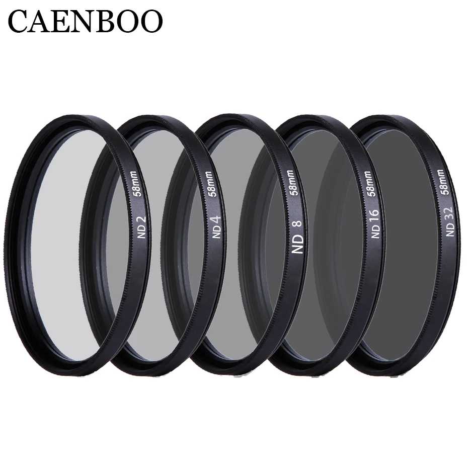 Caenboo 37 40,5 43 46 49 52 55 58 62 67 72 77 82 mm šošovka ND Filter ND2 4 8 16 32 LEN Protector neutrálna hustota filtra filtra
