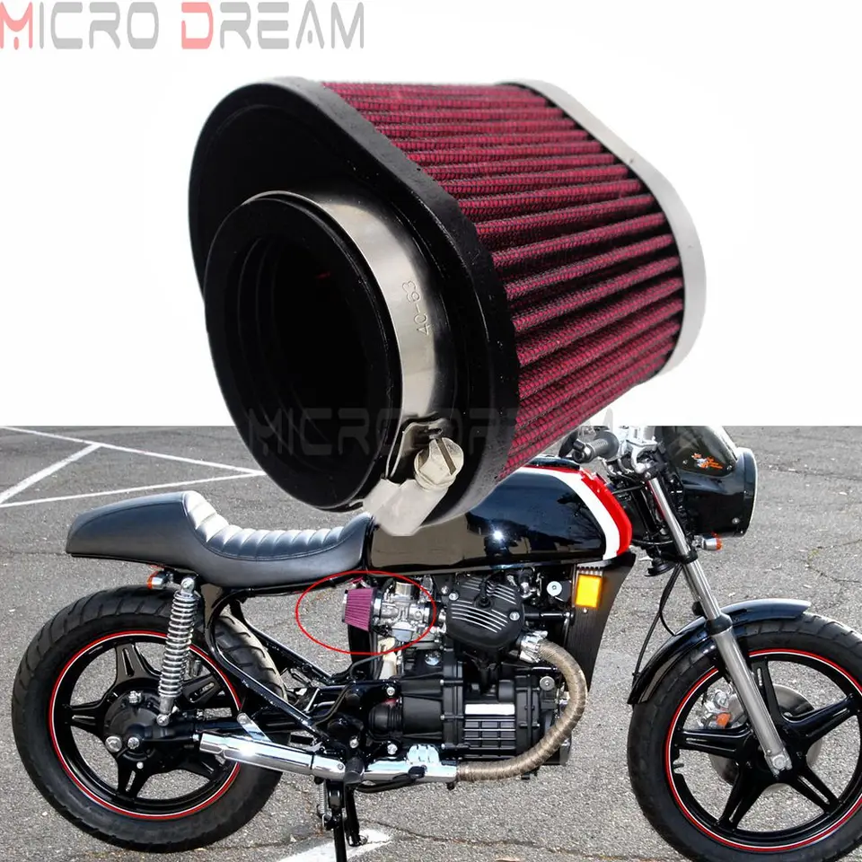 Cafe Racer 48 mm 52 mm čistiaci prostriedok vzduchu oválny pod filter Universal pre Harley Honda Yamaha Kawasaki Suzuki CB CX500 Bobber Air Filter