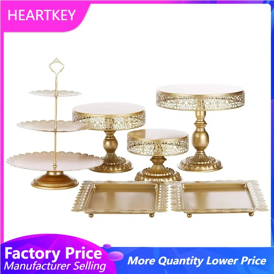 Cake Stand Cupcake Dezert Diszert Diszert Diszert Dekoration Rack na večierok svadobné narodeniny vianočné občerstvenie Candy Plate Kovová panvica