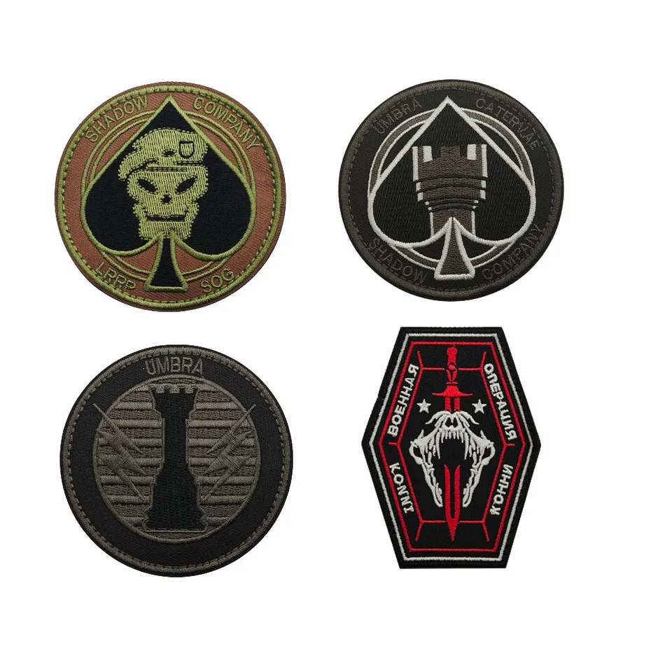 Call of Duty Ghost Mask Armband 16 Cod16 19 tieňový tím morálky Znak taktické doplnky vyšívané záplaty batohový nálepka
