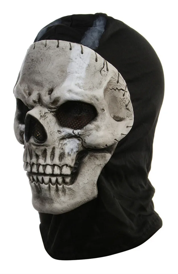 Call of Duty Ghost Mask lebka celá tvár MW2 Cosplay kostýmová maska ​​pre šport Halloween Cosplay
