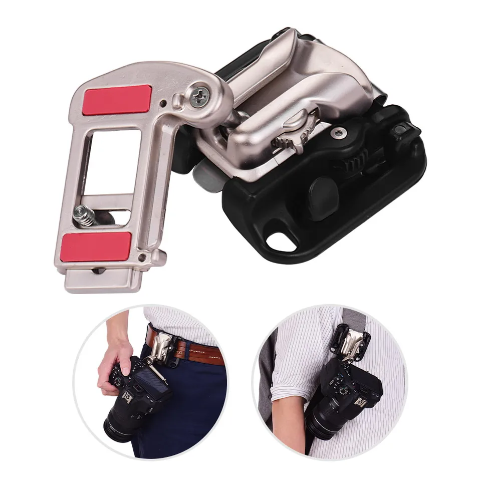 Camera Belt Polster Mount Pase Clip Držiak na držiak s rýchlym uvoľňovaním 1/4 