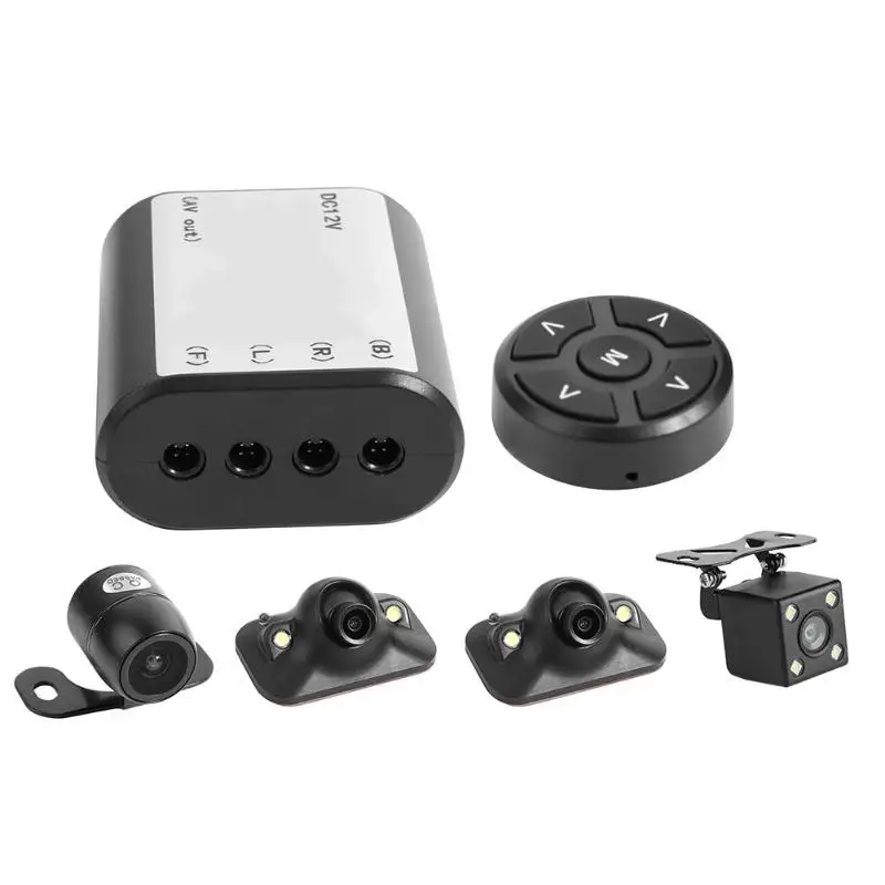 Camera s výhľadom na vták, kruhový prehľad 360 AUTO 4 CAMERA 360 SYSTÉM SLEBO ZOBADLA POLOŽKA Panoramatický automobil DVR na všestrannú kameru