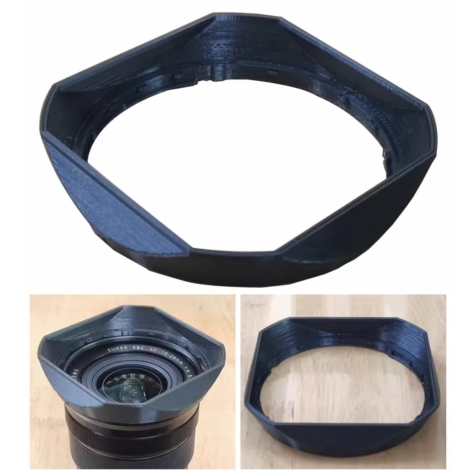 Camera štvorcový šošovka Hood Shade Vintage Style Light Shield Mask Ochranný kryt pre Fujinon Fujifilm EBC FX 10-24 mm 1: 4 r iOS