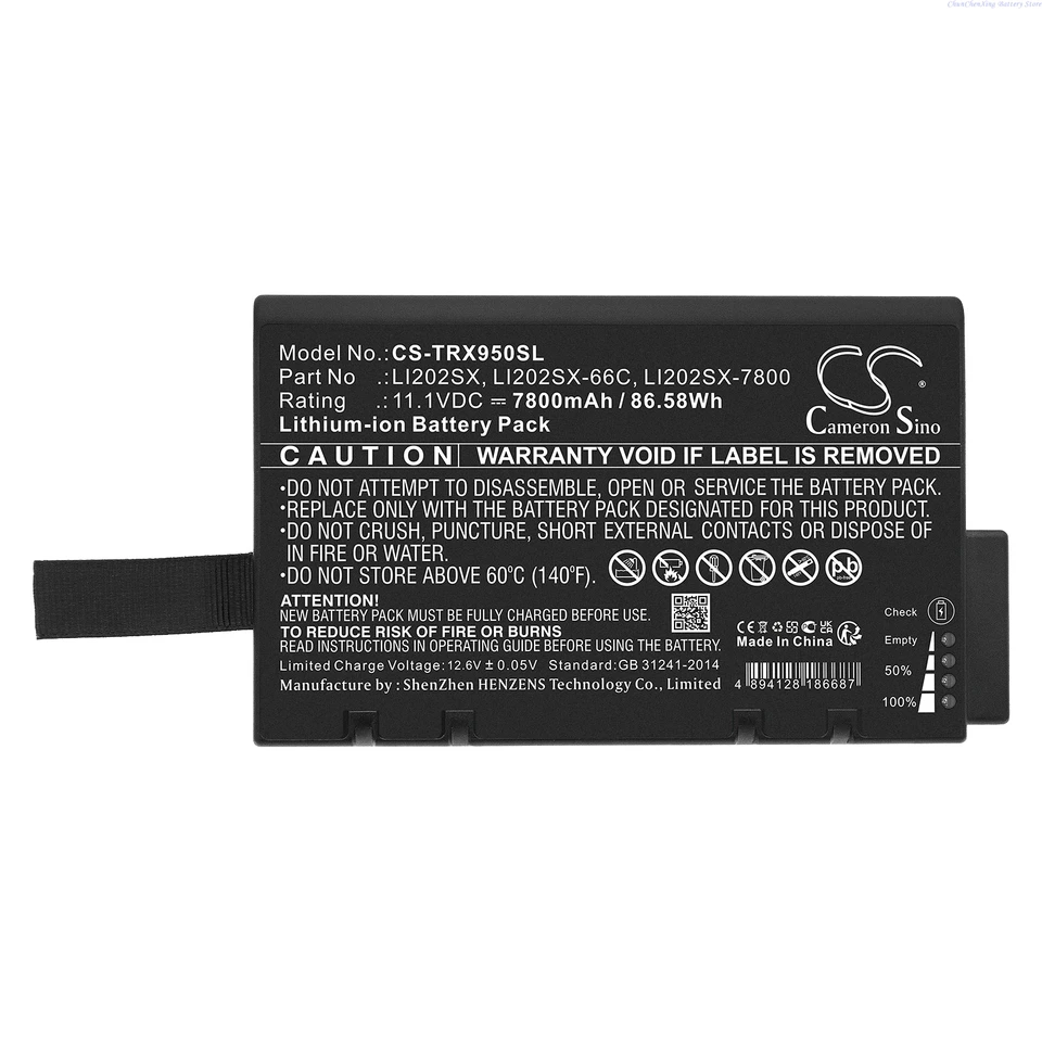 Cameron Sino 11.1V 7800 mAh batéria 3910-12 pre Rohde & Schwarz EB200, pre nástroj Kanomax 3910 +