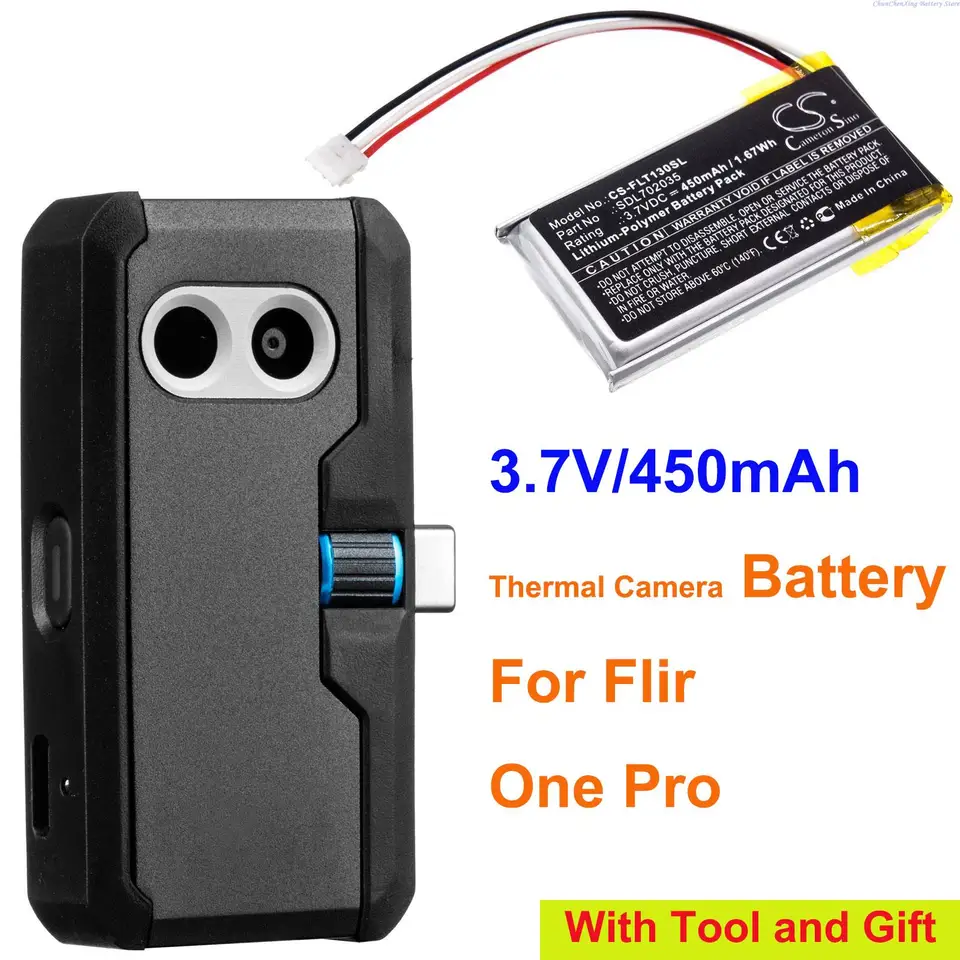 Cameron Sino 450 mAh Tepelná kamera Battery SDL702035 pre FLIR One Pro