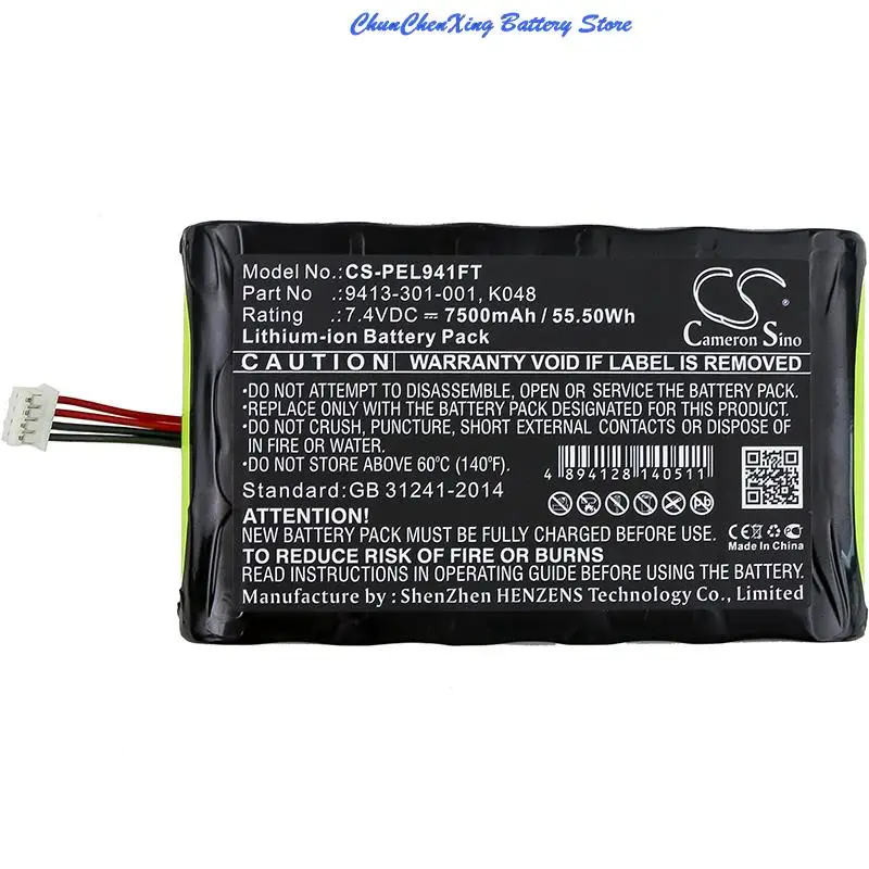 Cameron Sino 7.4v 7500 mAh batéria 9413-301-001 K048 9413-301-002 9410-301-001E pre Pelican 9410L LED LANCEL +nástroj