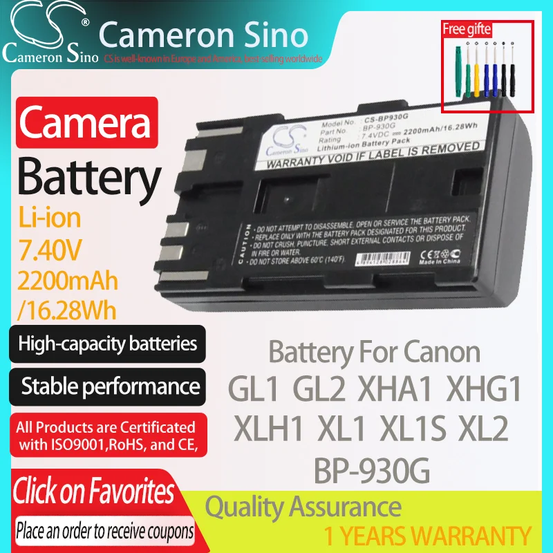 Cameronsino batéria pre kánon GL1 GL2 XHA1 XHG1 XLH1 XL1 XL1S XL2 sa hodí