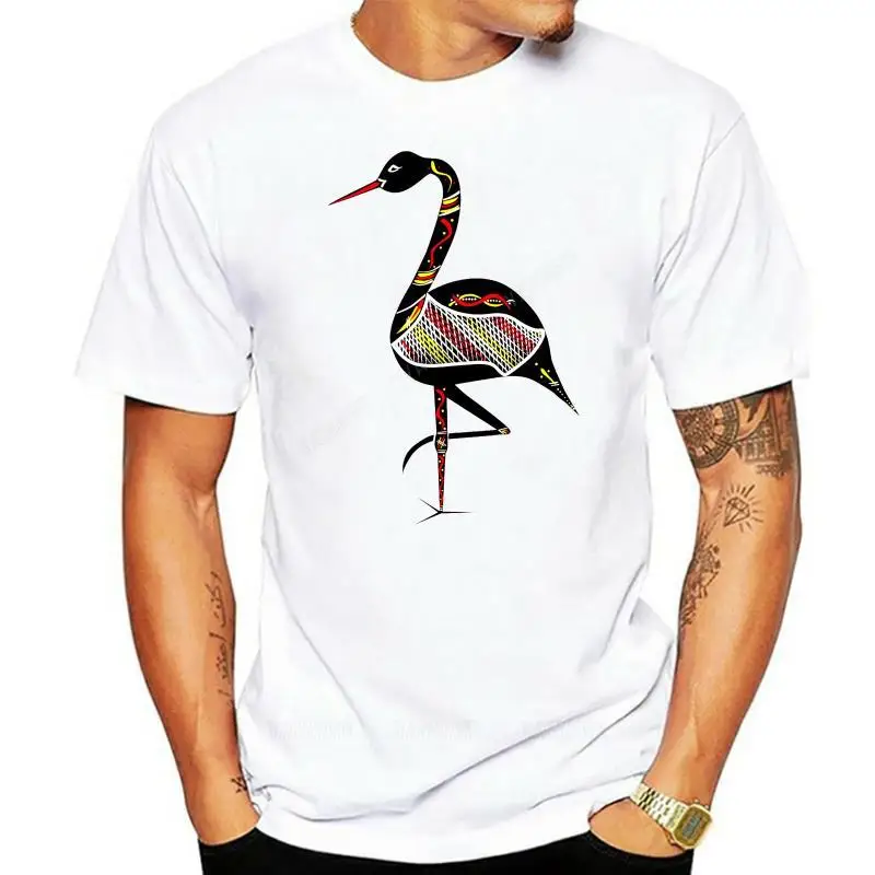Camiseta Aborigen Brolga para hombre, camiseta unisex con diseño de grulla de Dreamtime, Bonito Arte de Dibujos Animados T tričko