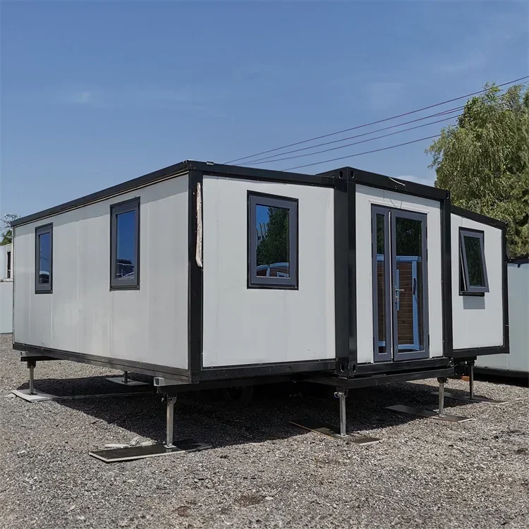 Camper Trailer 3,9 m rozširujúci sa mobilná pohyblivá kabína Granny Flat Container Studio Tiny House Office s kuchynskou spálňou