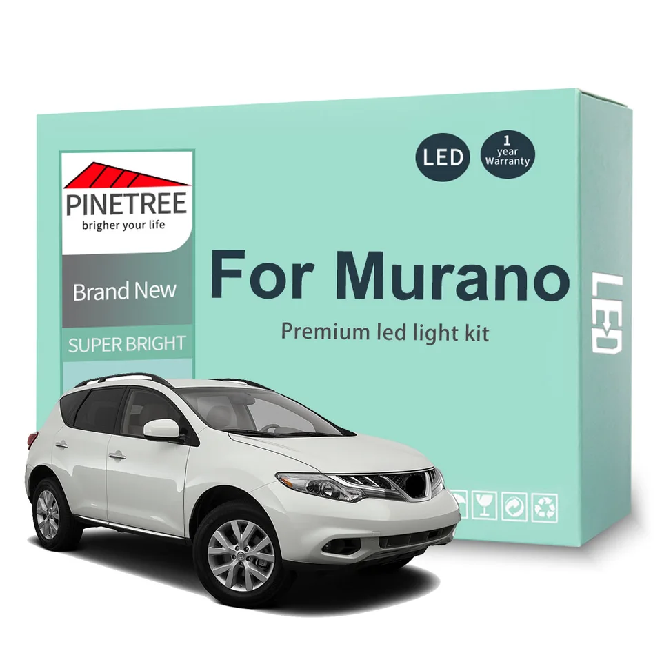 CANBUS LED interiérová súprava pre Nissan Murano MK1 MK2 2002-2015 Vnútorné LCENSE LCENSE LIGHT