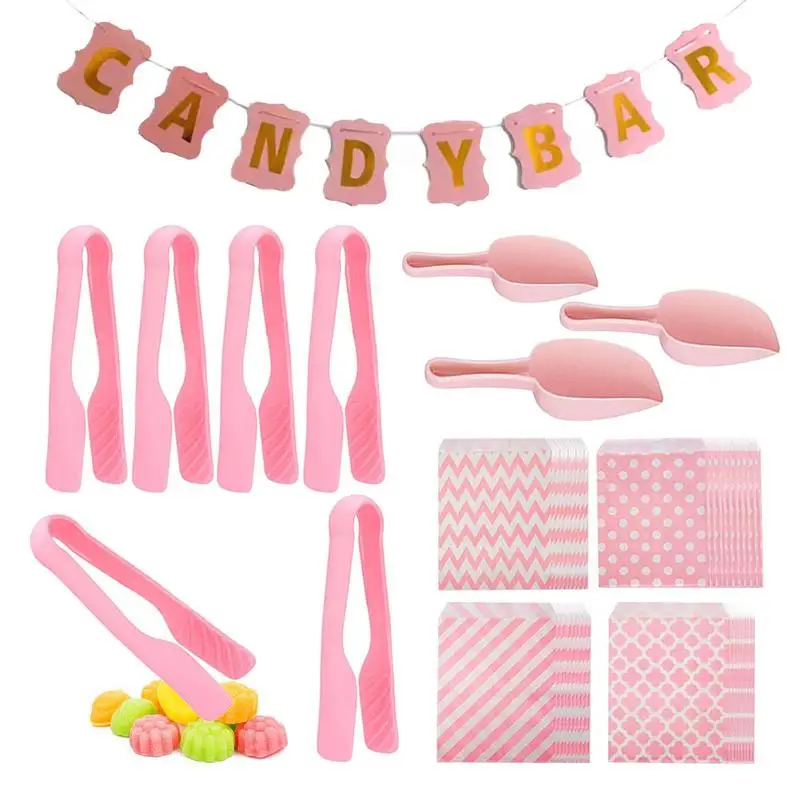 Candy Accessories Nastaviť Candy Bar Decoration Set Candy Bar Decoration Set s bannerovými cukrovinkami na svadbu bufetu