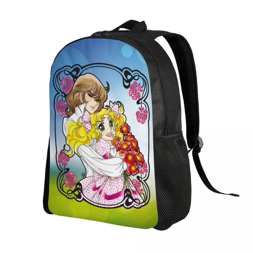Candy Candy Anime Anime Laptop Batoh Men Women Casual Bookbag pre študentov vysokých škôl taška