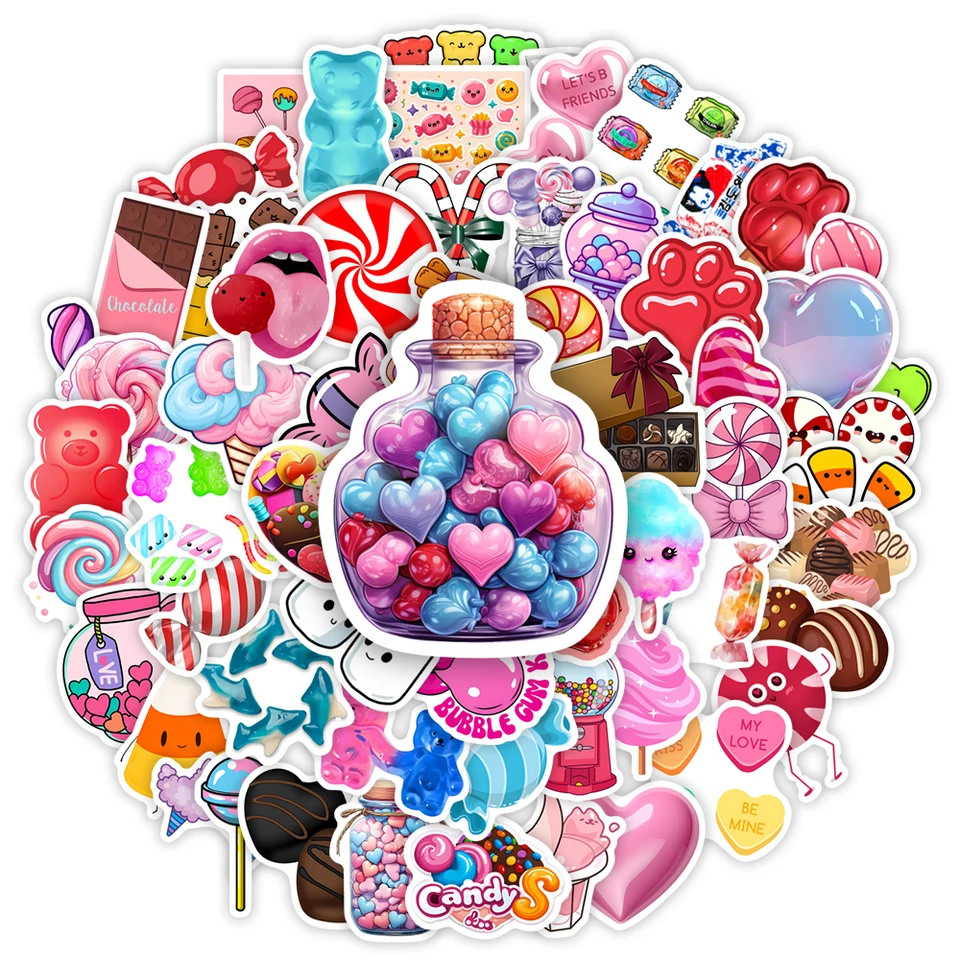 Candy Chocolate Lollipops Gummies Nálepky pre domácich majstrov