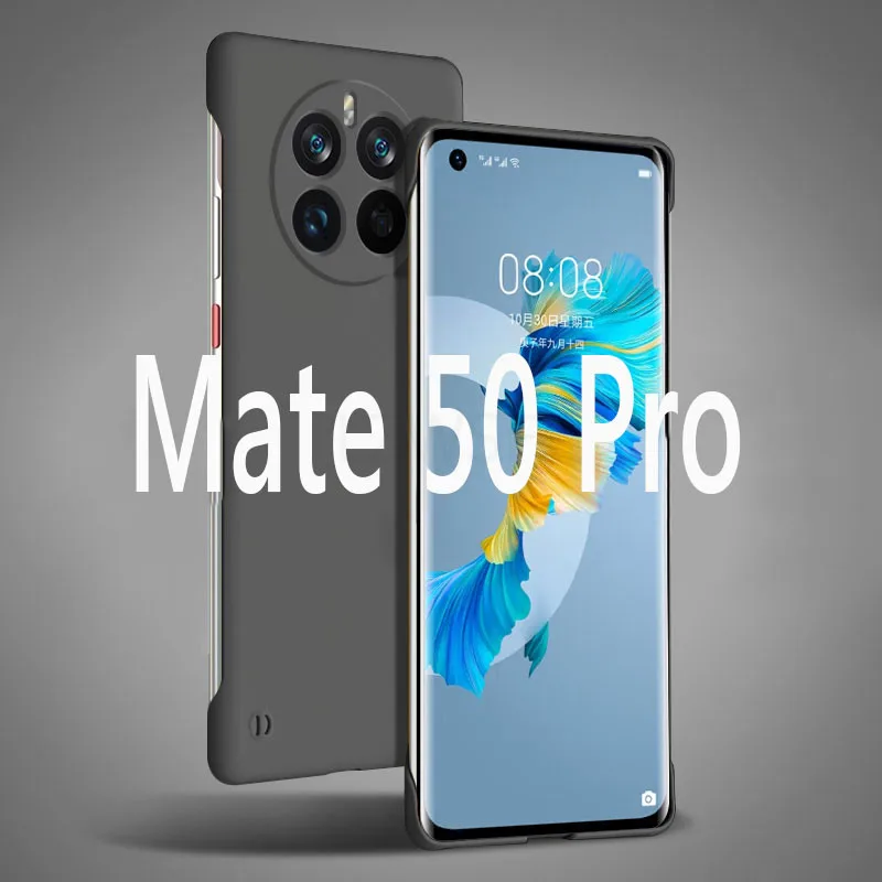 Candy Color bezrámový štíhly pokožka matný tvrdý PC zadné puzdro pre huawei mate 50 pro mate50 Pro Shockproof Fundas Coque