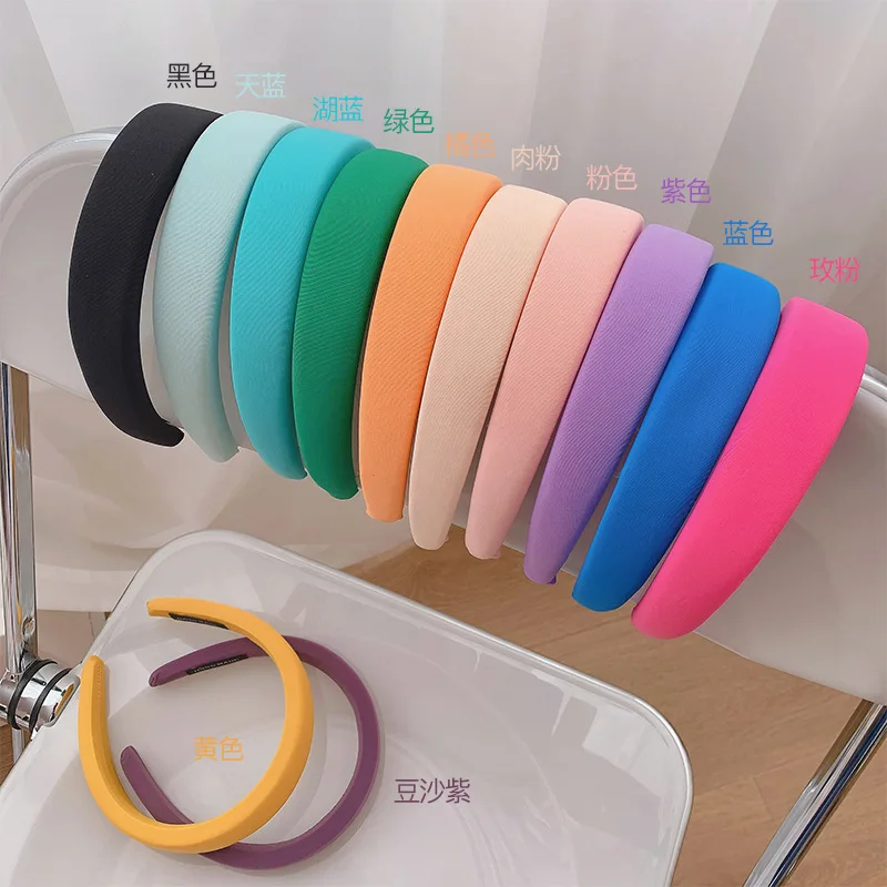 Candy Colors čelenky modrá oranžová čierna zelená biele vlasové pásma pre ženy špongie