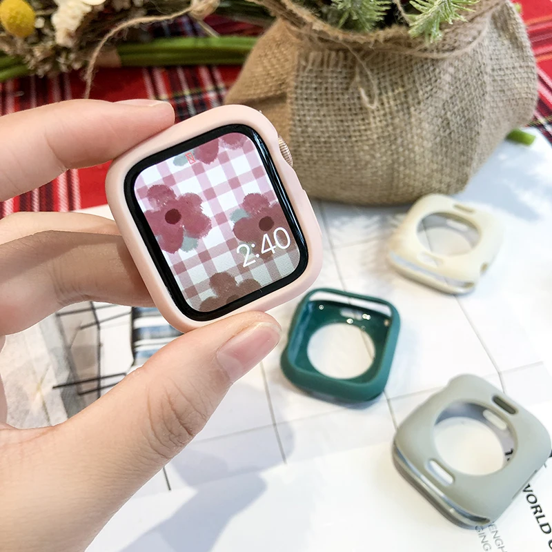 Candy Silikone for Apple Watch puzdro Ultra 46 mm 42 mm 49 mm 45 mm 44 mm 41/40 mm softvérové ​​príslušenstvo IWATCH Series 10 9 8 SE 7