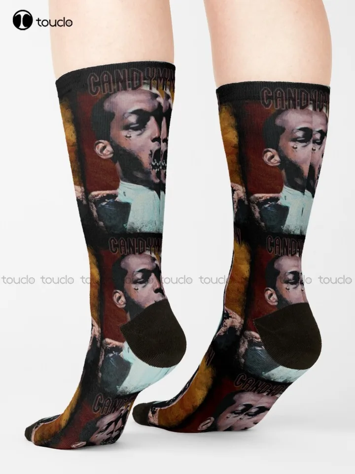 Candyman Candyman Tony Todd Horror Daniel Robitaille Slasher Supernatural ponožky bežiace ponožky pre mužov karikatúra 360 ° digitálna tlač